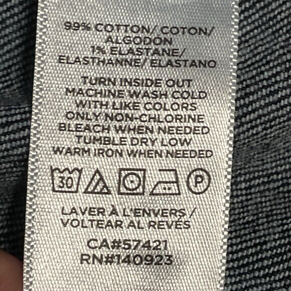 Loft Outlet HIGH RISE FLARE CROP Jeans Size 10 Dark Wash Blue Button Fly Stretch - Picture 8 of 10